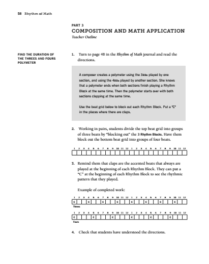 Sample pages from Rhythm of Math book